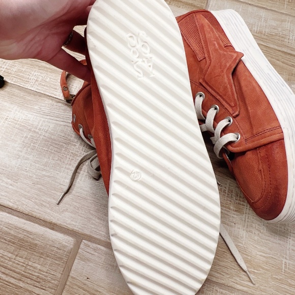 NEW A.S. 98  Adler Platform High Top Sneakers Rust Orange Size EU 42 US 11 - Picture 11 of 12